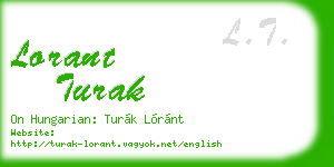 lorant turak business card