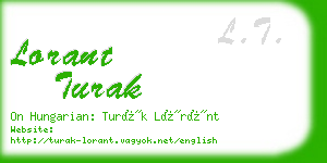 lorant turak business card